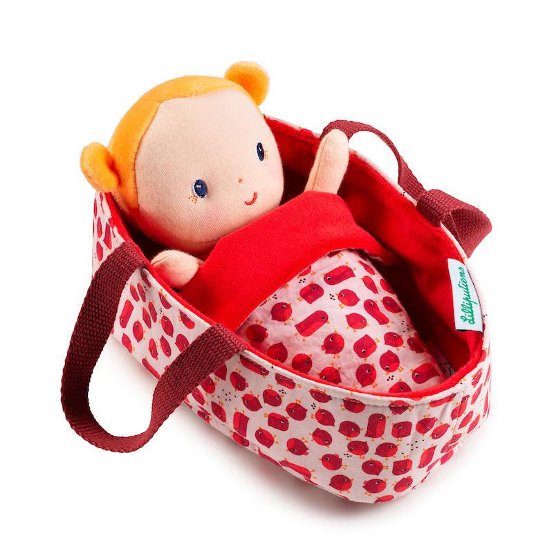 Lilliputiens Soft Doll Baby Agathe in Carrycot