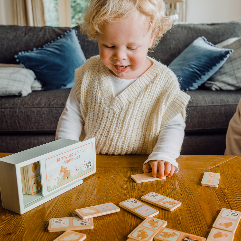 Orange Tree Toys Wooden Farmyard Animal Dominoes - Little Dreamers Gift Shop