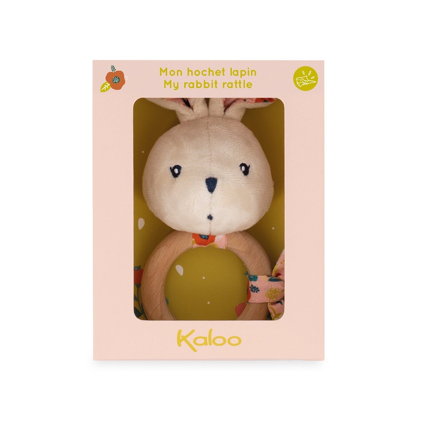 Kaloo Bunny Baby Rattle - Poppy