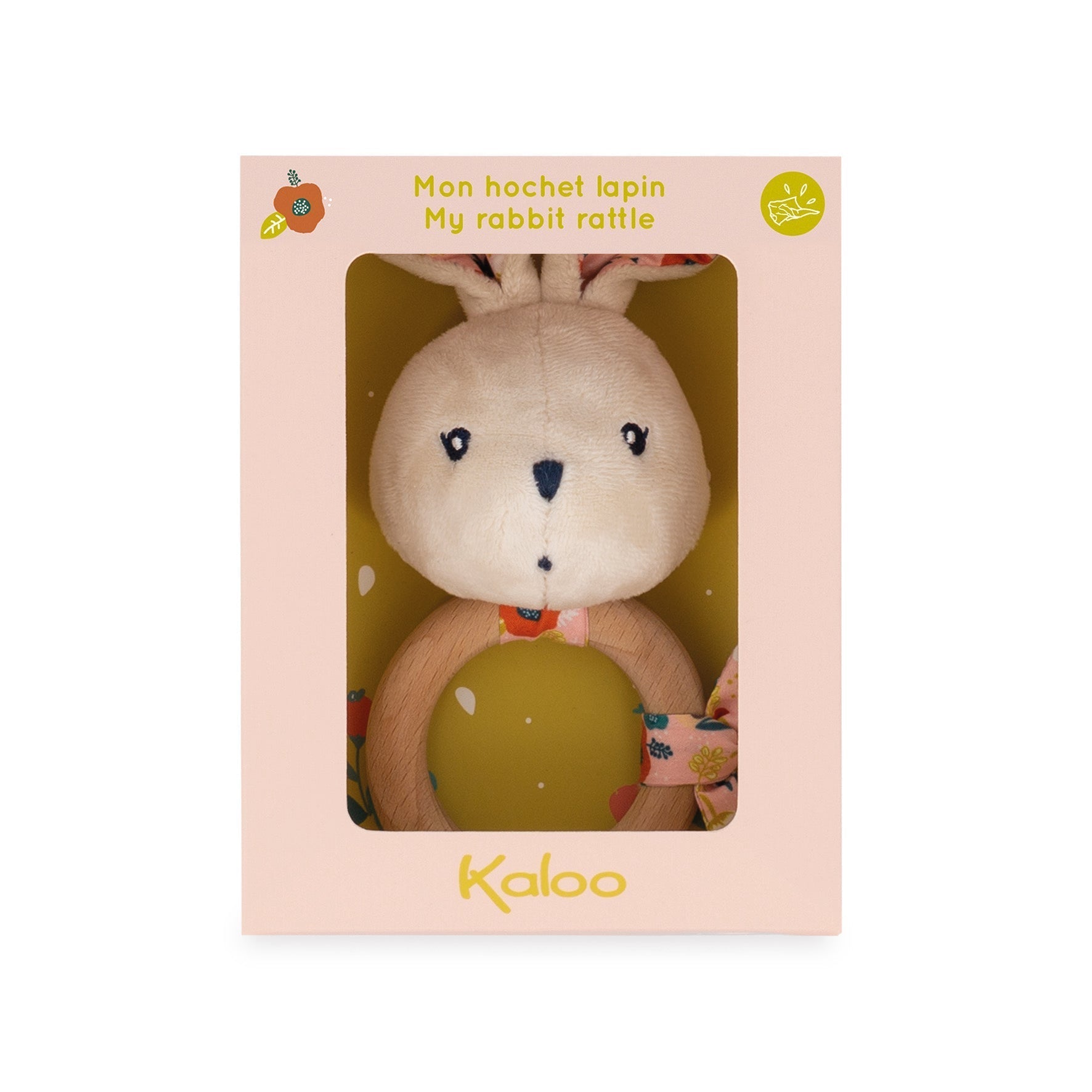 Kaloo Bunny Baby Rattle - Poppy