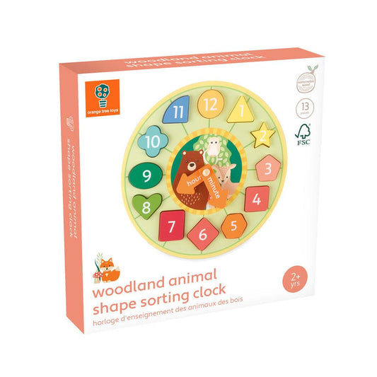 Woodland Shape Sorting Clock - Little Dreamers Gift Shop
