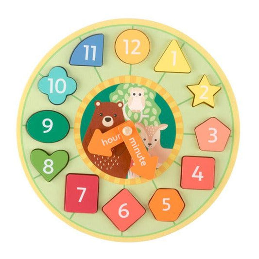 Woodland Shape Sorting Clock - Little Dreamers Gift Shop