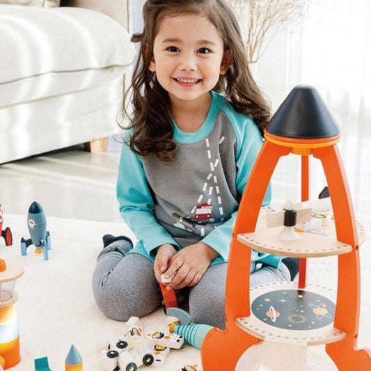 Tender Leaf Toys Cosmic Wooden Rocket Toy