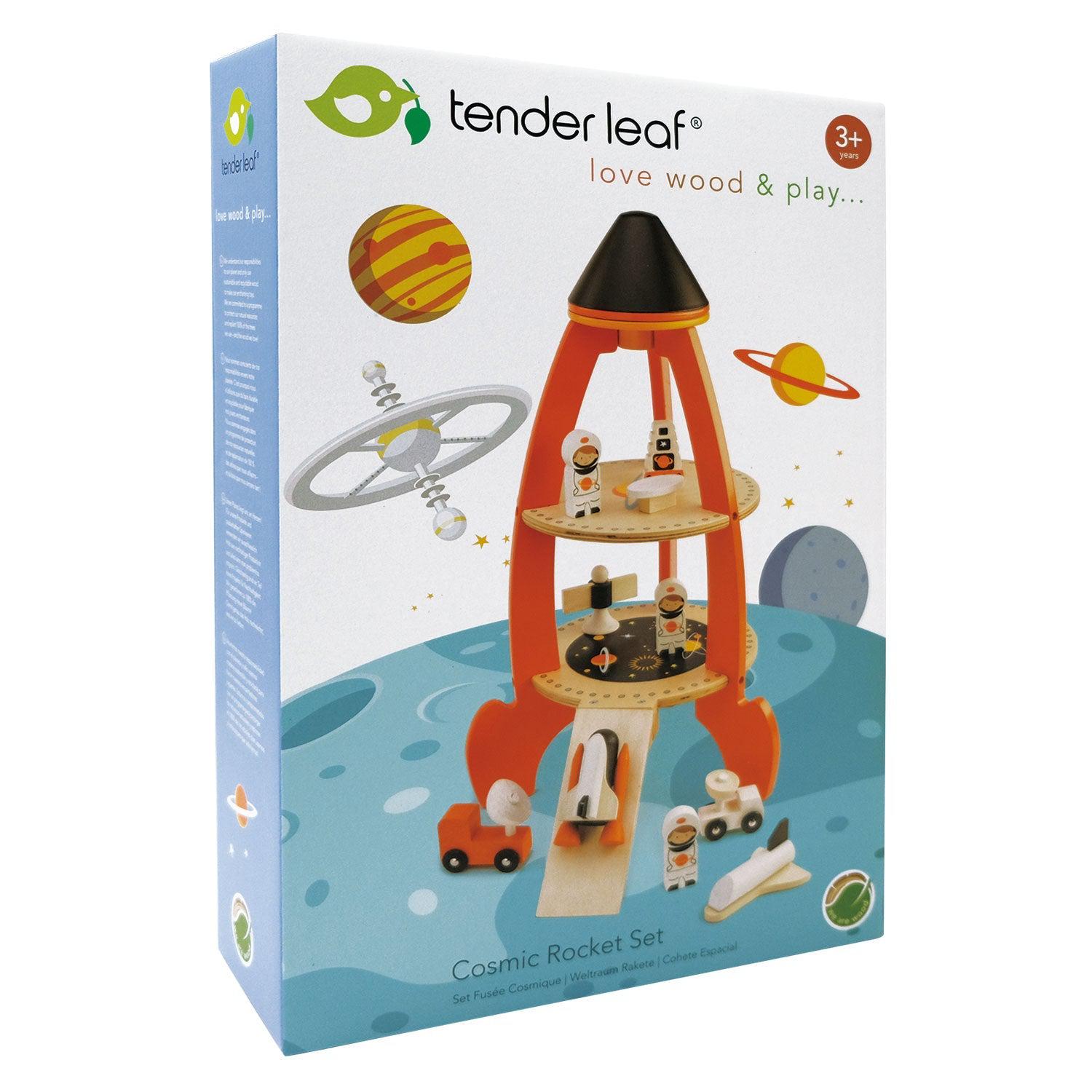 Tender Leaf Toys Cosmic Wooden Rocket Toy