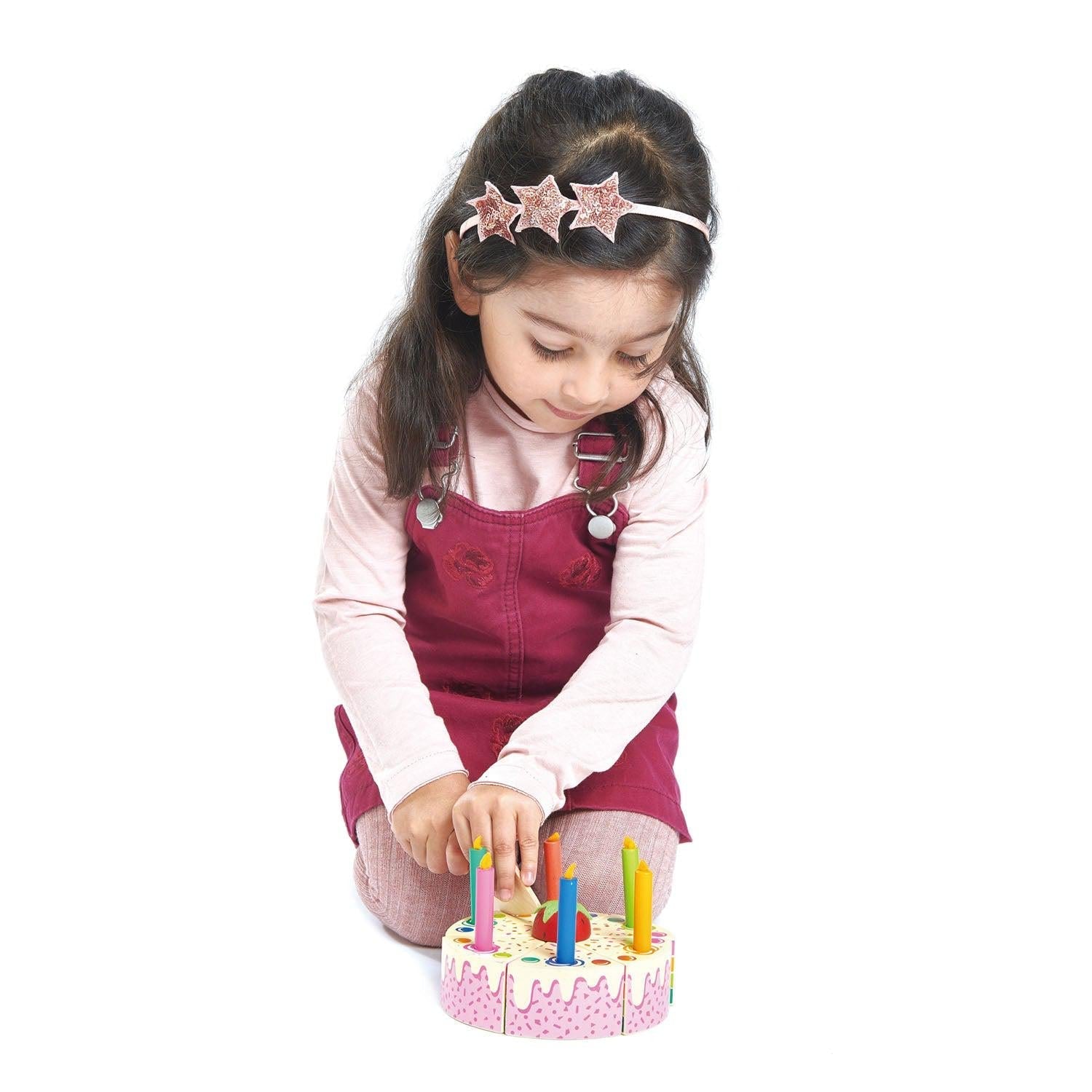 Tender Leaf Toys Wooden Rainbow Birthday Cake