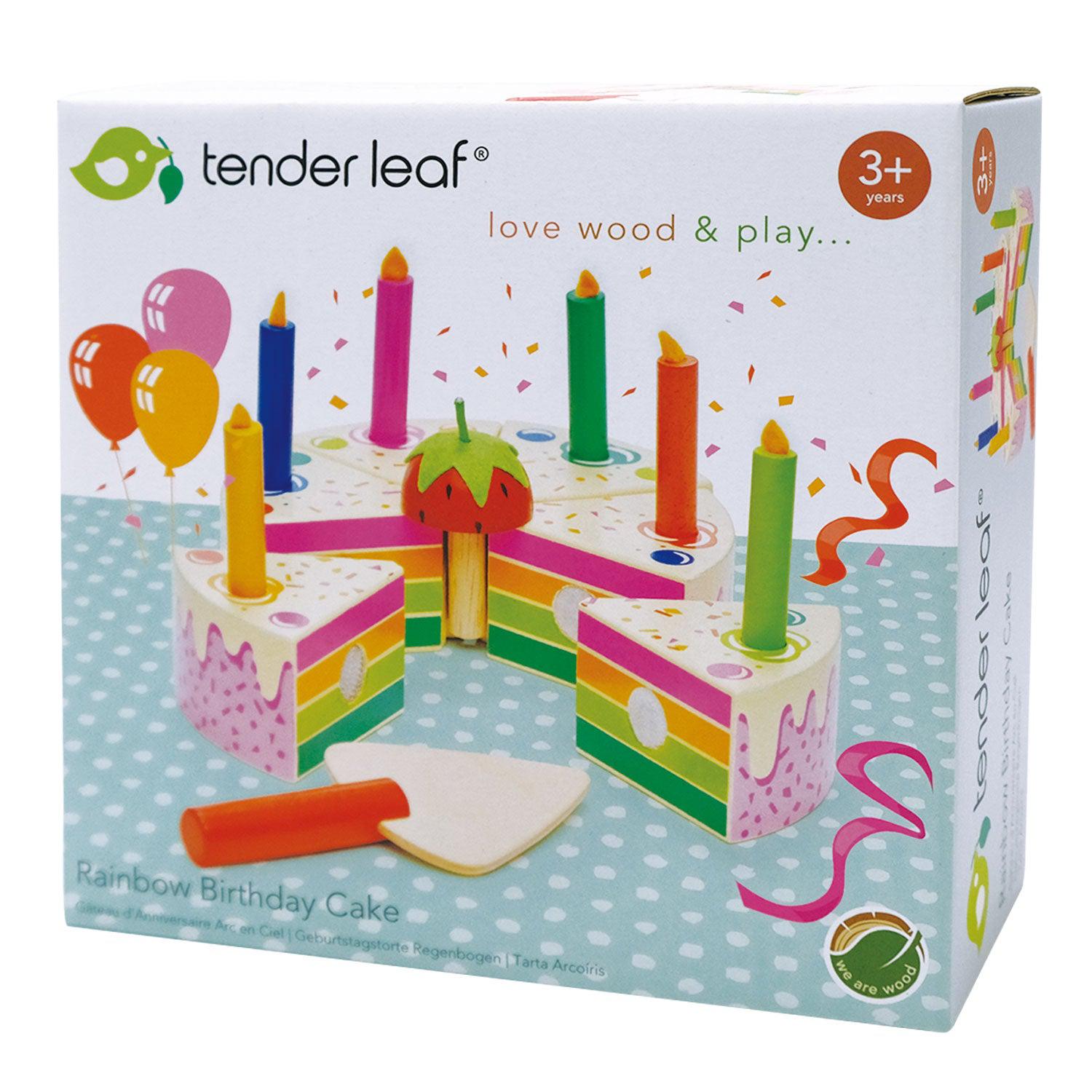 Tender Leaf Toys Wooden Rainbow Birthday Cake