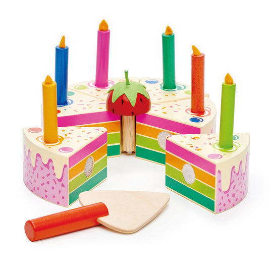 Tender Leaf Toys Wooden Rainbow Birthday Cake