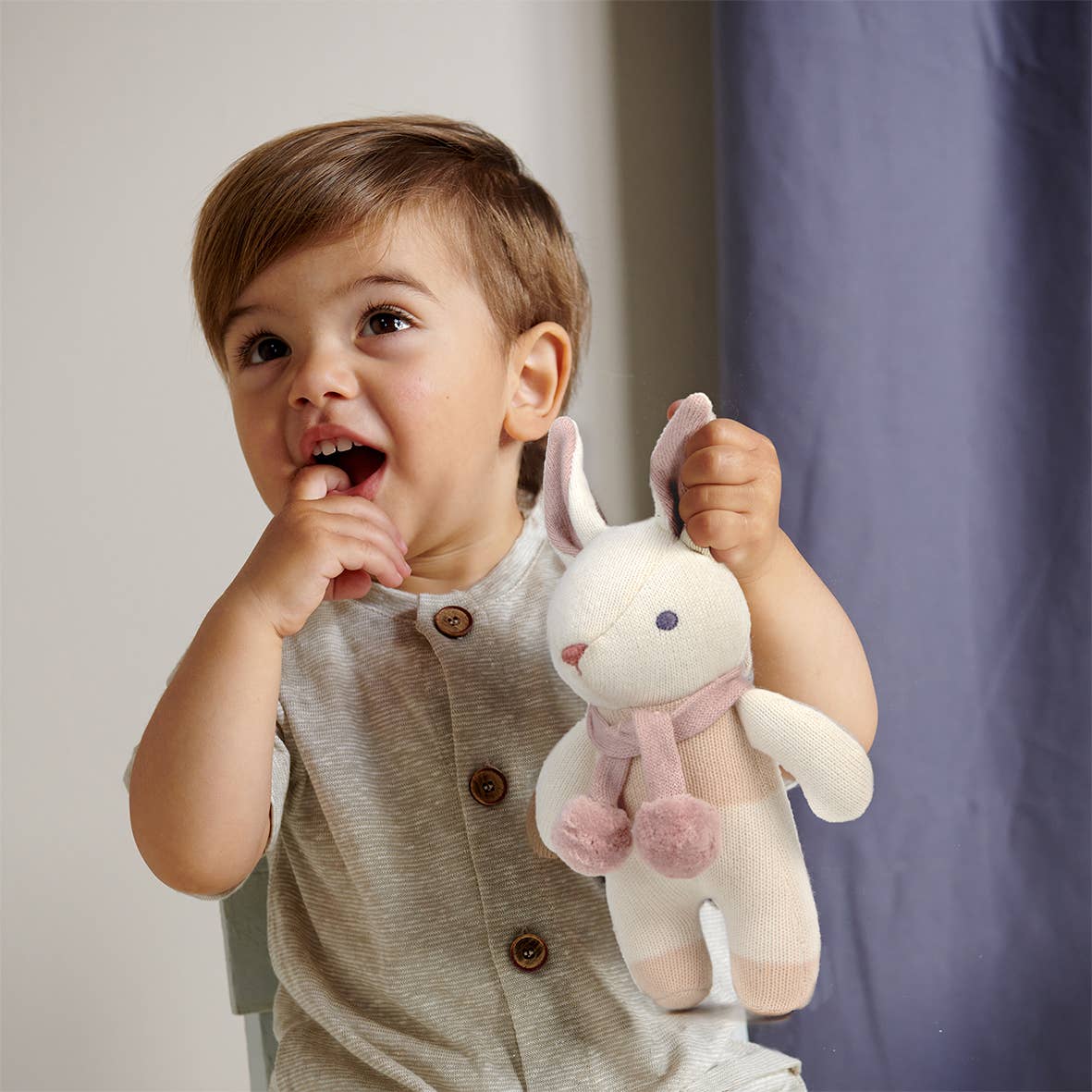 Threadbear Designs Little Bunny Baby Gift Set in White