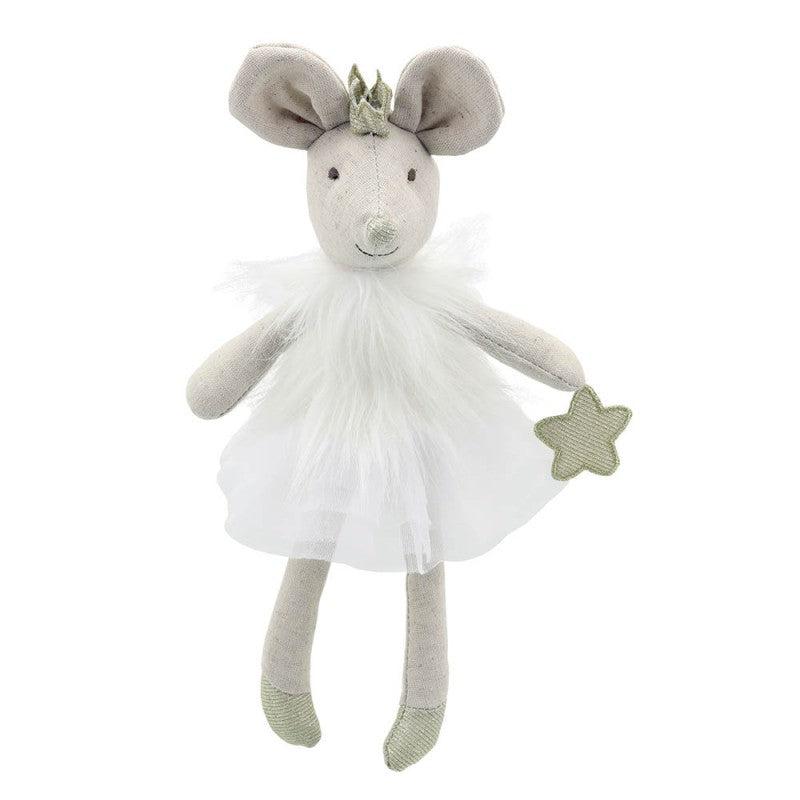 Wilberry White Mouse Ballerina with Gold Crown